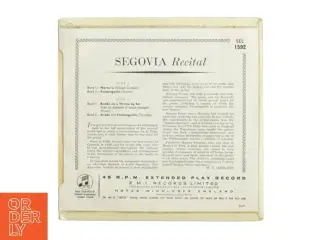 Segovia Recital Vinylplade (str. 18 cm)