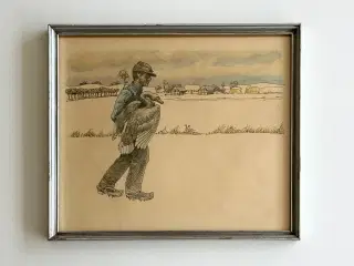 Johannes Larsen, mand m svane