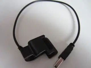 USB ladekabel med klips og 3 kontakter