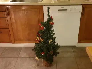 Juletræ m pynt & lyskæde h90cm