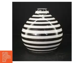 Stribet keramikvase (str. 19 cm)