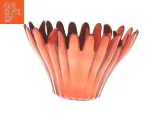 Blomstret skål i glas fra Krifon (str. 14 cm)