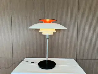 PH-80 bordlampe, vintage, hvidt plast og stål 