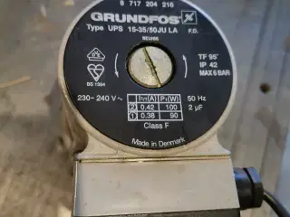cirkulationspumpe Grundfos 15-35/50 Ju Lp