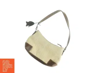 Skuldertaske i stof og læder fra Liz Claiborne (str. 24 x 14 cm)