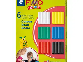 FIMO® Kids ler, standardfarver, 6x42g/ 1 pk.