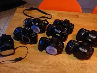 Div analog Minolta og Nikon kamera.