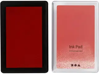 Julerød Stempelpude 9x6 cm - Høj Kvalitet