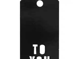 Manilamærker, TO YOU, str. 5x10 cm, 300 g, sort, 15stk./ 1 pk.