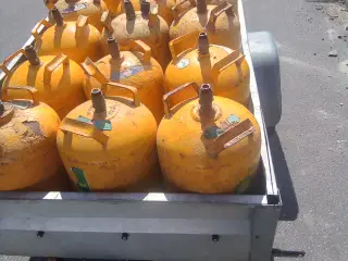 Gas flasker sælges