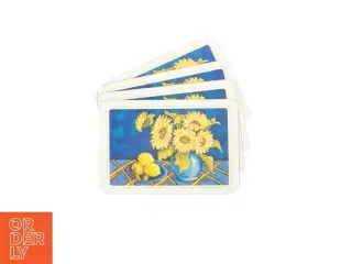 Dækservietter med print 4 styk
