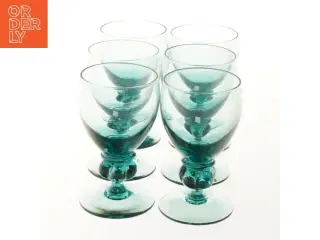 Grønne glas til servering fra Holmegaard (str. Ø 6,5x11,5 cm)