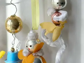 Vintage forårsfigurer til ophæng, 5 stk samlet