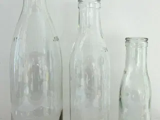 3 gl. mælk-fløde flasker