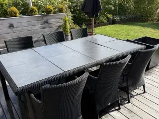 Cane-Line bord med 6 stole