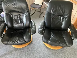 Lænestole Stressless i sort skind