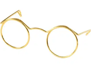 Briller, B: 50 mm, hulstr. 17 mm, guld, 10stk./ 1 pk.