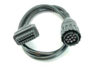 Rund 8 pol overgang til OBDII for BMW MC