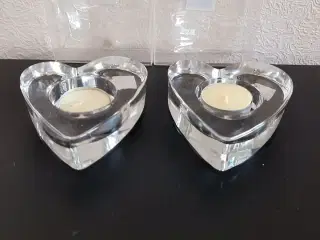 Lysestager fra lyngby glas