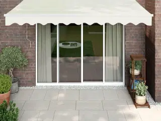 Foldemarkise manuel betjening 3x2,5 m stof aluminium creme