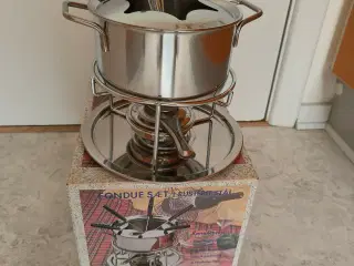 Fondue sæt i rustfritstål 