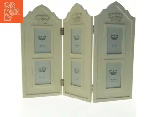 Foldbar billedramme med 6 billeder (str. H. 43,5 cm. længde. 60 cm)