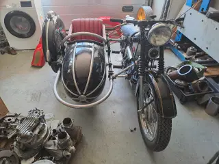 Nimbus med en sjælden steib sidevogn 1948