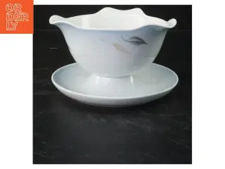 Porcelæn sovseskål fra B&G (str. 11x18 cm)