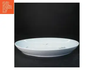 Porcelænsfad med bladmotiv fra B&G (str. 5x40x28 cm)