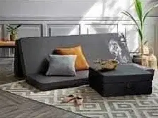 Sleepy lux foldemadras Antracit 180x150x12 cm