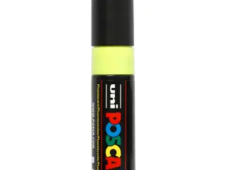 Posca Tusch, PC-8K, streg 8 mm, broad, fluorescerende gul, 1 stk.