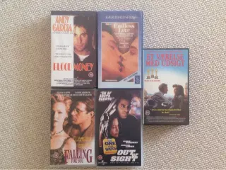 Diverse VHS film sælges - 10 kr pr stk