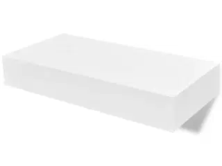 Svævende væghylder med skuffer 2 stk. hvid 48 cm