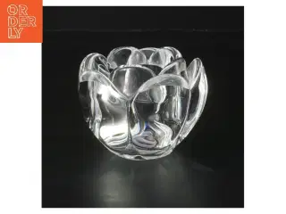 Glas lysestage fra royal copenhagen(str. Ø 8 cm)