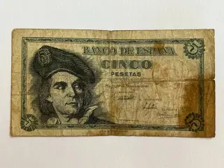 5 Pesetas Spain 1948 - Bad condition