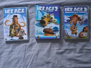 Ice Age 1, 2 og 3 DVD