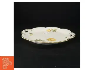 Porcelænsfad med gul blomsterdekoration fra Bavaria (str. 29 x 27 cm)