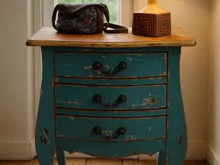 Smuk kommode/sengebord med patina og karakter