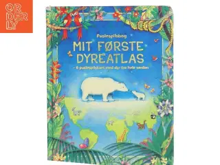 Mit første dyreatlas : 6 puslespilskort med dyr fra hele verden (Bog)