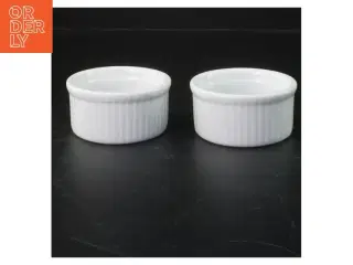 2 små Porcelænskrukker med dyrefigurer som låg (str. Ø. 8,5 cm)