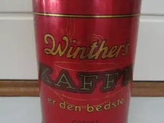 Sjælden Rød Kaffedåse. WINTHER`S KAFFE.