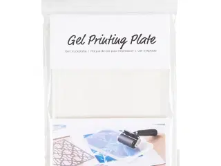 Gel Trykplade, str. 12,7x17,8x1 cm, mat transparent, 1 stk.