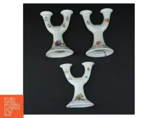 Porcelænslysestager (str. 12 x 9,5 x 8 cm)