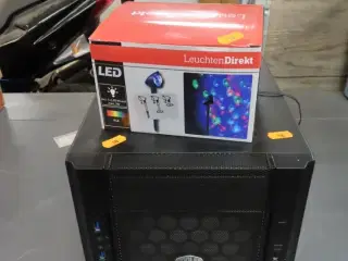 Computer samt LED lampe