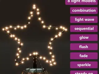 Juletræ med metalstolpe 500 LED'er 3 m varmt hvidt lys
