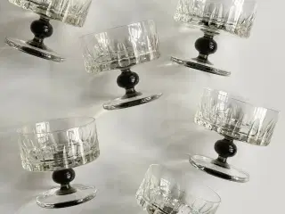 Portionsskål, krystalglas, 6 stk samlet