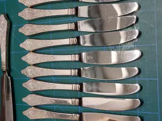 pletsølv knive i rokoko