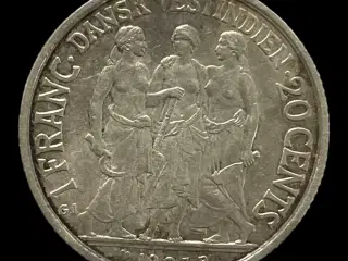 Dansk Vestindien 20 Cent/ 1 Francs 1907