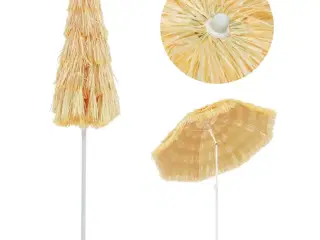 Strandparasol Hawaii-stil 180 cm naturfarvet