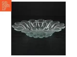 Glasfad i blomsterdesign (str. 23 cm)